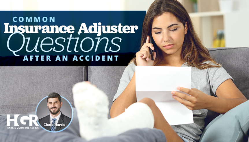 Common Questions Asked by Insurance Adjusters After Your Accident